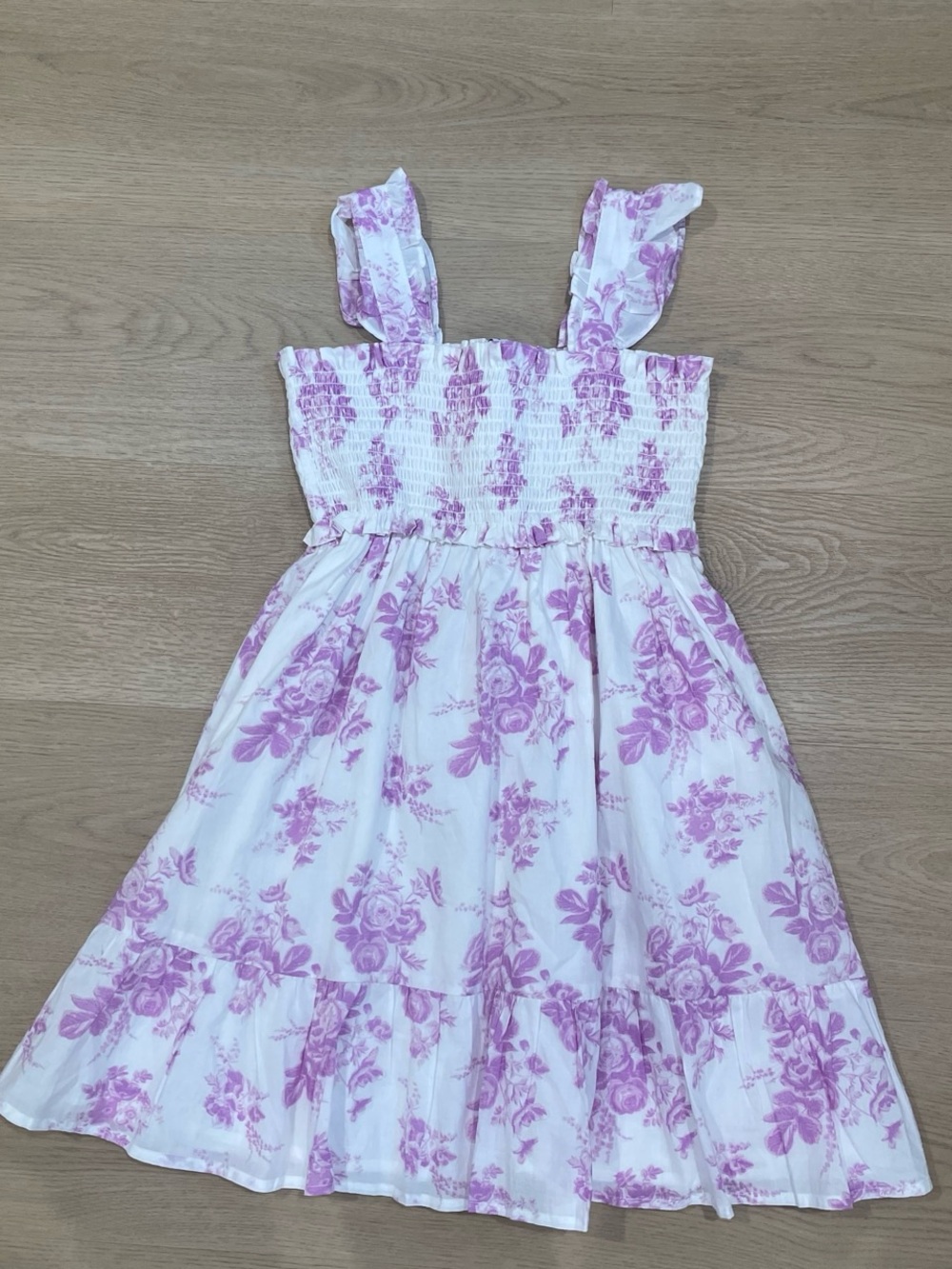 Janie and Jack White Sundress with Pink Floral Print